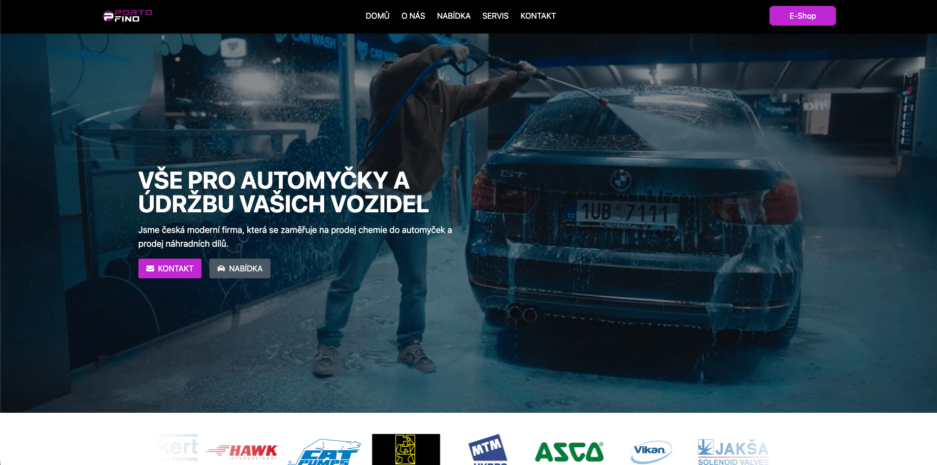 Webová aplikace Portofino s atraktivním designem a katalogem